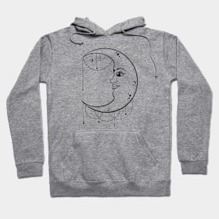 Tattoo style moon Hoodie